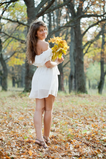 girl in autumn park - Foto, imagen