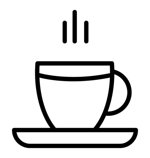 Teacup line vector icon  - Vecteur, image