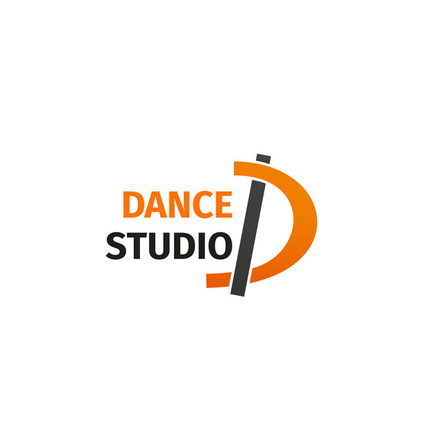 Studio de danse lettre D icône vectorielle
 - Vecteur, image