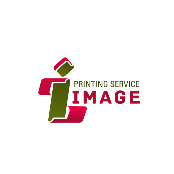 I icono de vector de letra para el servicio de impresión
 - Vector, imagen