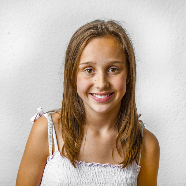 portrait of cute young teenage girl - Photo, Image