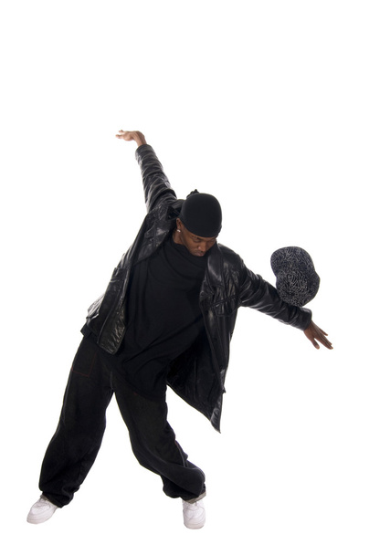 Cool young hip-hop man on white background - Foto, afbeelding