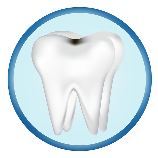 Simple tooth design element. vector mesh illustration - ベクター画像