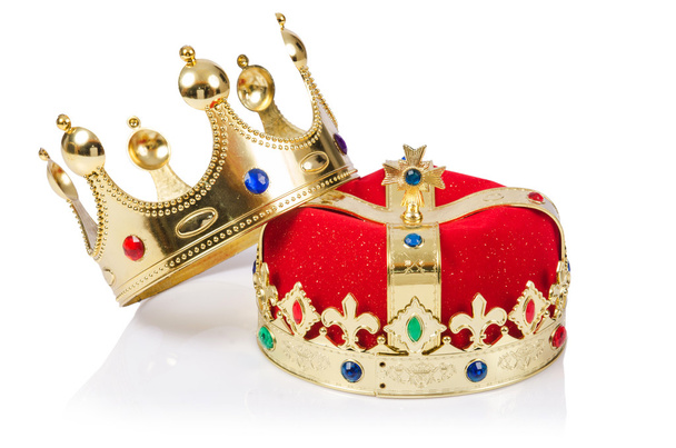 King crown isolated on white - Photo, Image