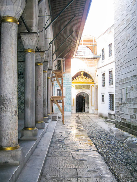 Malebná architektura paláce Topkapi v Turecku, Istanbul - Fotografie, Obrázek