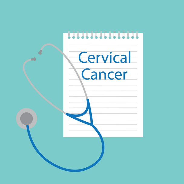 Cancro cervicale scritto in un quaderno illustrazione vettoriale
 - Vettoriali, immagini