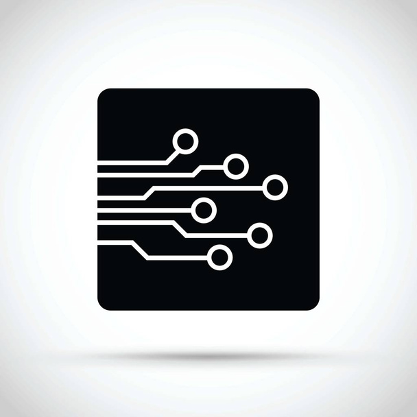 un icono de chip de ordenador
 - Vector, imagen
