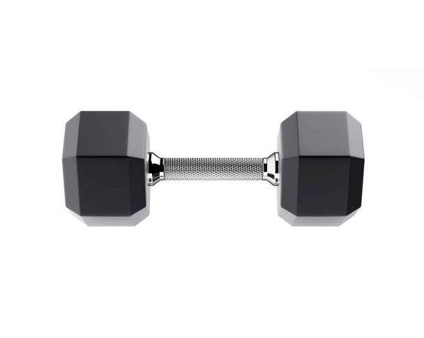 3D rendering of a dumbbell for sports. Bodybuilding equipment - Photo, Image