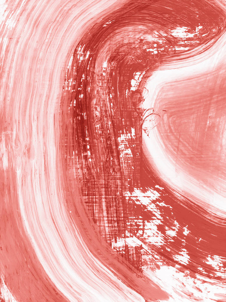 Pintura abstracta creativa en color coral vivo. Concepto de tendencia principal. Textura de pincel. Arte moderno. Arte contemporáneo
. - Foto, imagen