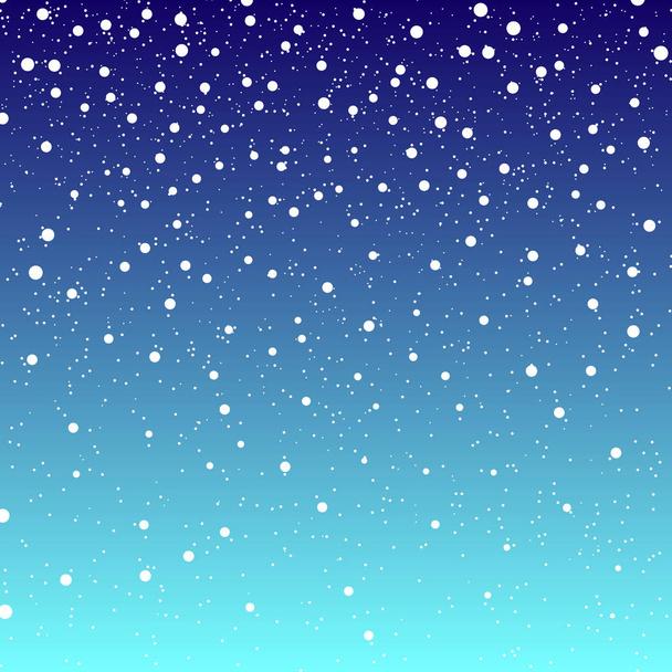 Falling snow background. Vector illustration with snowflakes. Winter snowing sky. Eps 10. - Vector, Image
