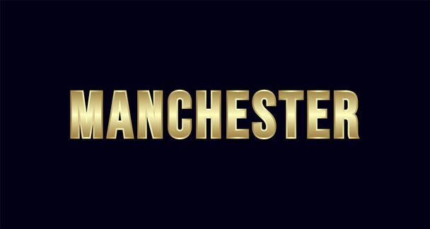 Manchester City typografie vektorová design. Pozdrav pro triko, plakát, karty a další - Vektor, obrázek