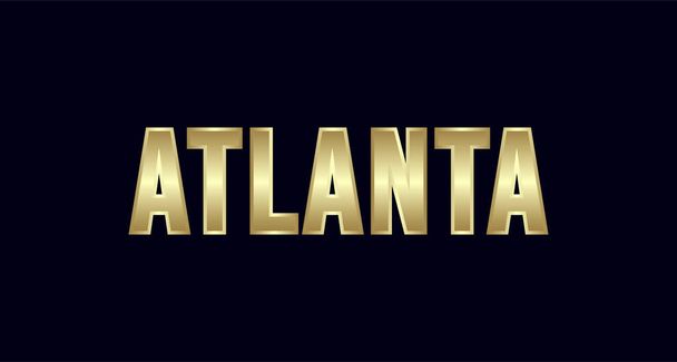 Atlanta City typografia wektor wzór. Pozdrowienia dla T-shirt, plakat, karty i więcej - Wektor, obraz