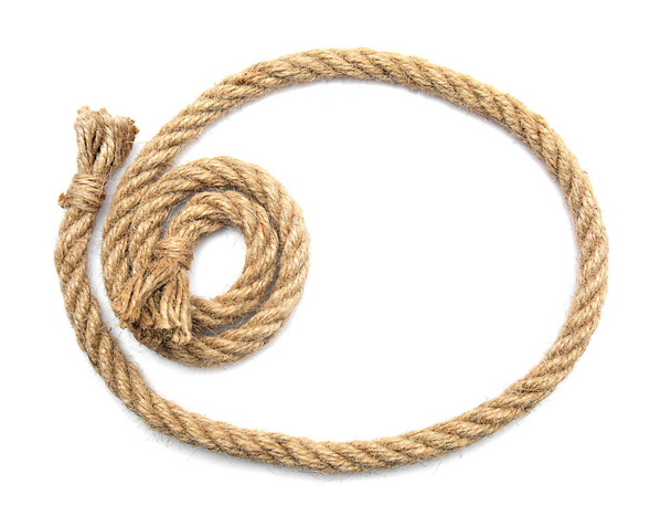 Rope on white background - Foto, imagen