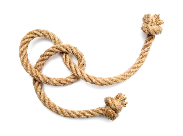 Rope on white background - Фото, изображение