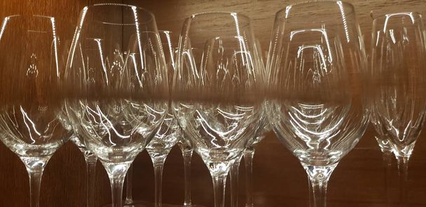 clear empty glass wine glasses - Foto, Bild