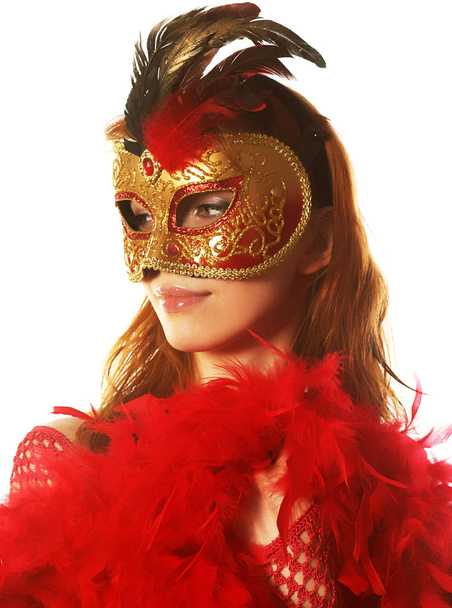 Woman with mask - Фото, изображение
