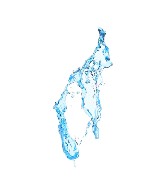 Всплеск чистой воды на белом фоне
 - Фото, изображение