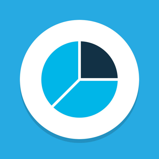 Cirkeldiagram pictogram gekleurde symbool. Premium kwaliteit geïsoleerd cirkel grafiekelement in trendy stijl. - Vector, afbeelding