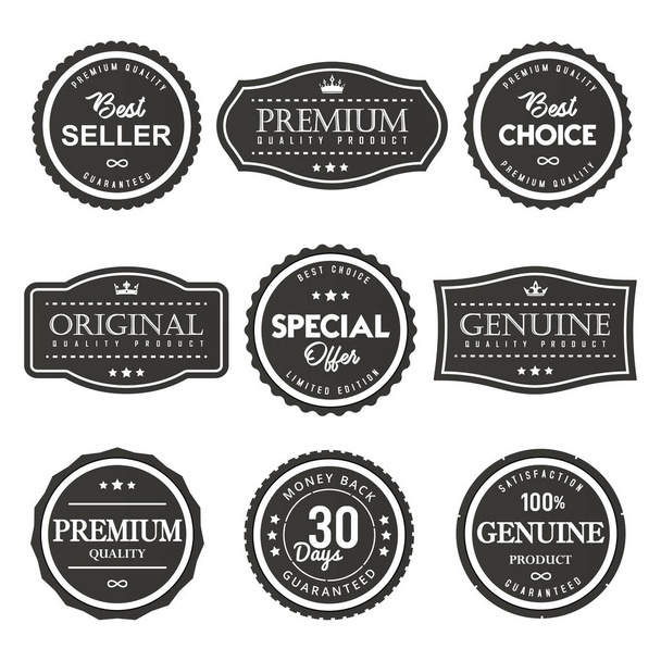 set di badge vettoriali ed etichette di prodotto di qualità - Vettoriali, immagini