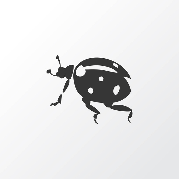 Σύμβολο εικονίδιο Ladybird. Υψηλής ποιότητας απομονωμένο στοιχείο πασχαλίτσα σε μοντέρνο στυλ. - Φωτογραφία, εικόνα