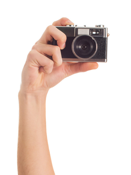 Рукою людини холдингу камери - Фото, зображення