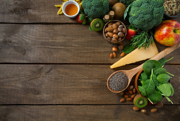 концепція здорової їжі. здорова їжа на столі
 - Фото, зображення