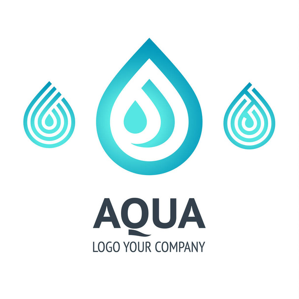 Su damla sembolü, tasarımınız için logo şablon simgesi. - Vektör, Görsel