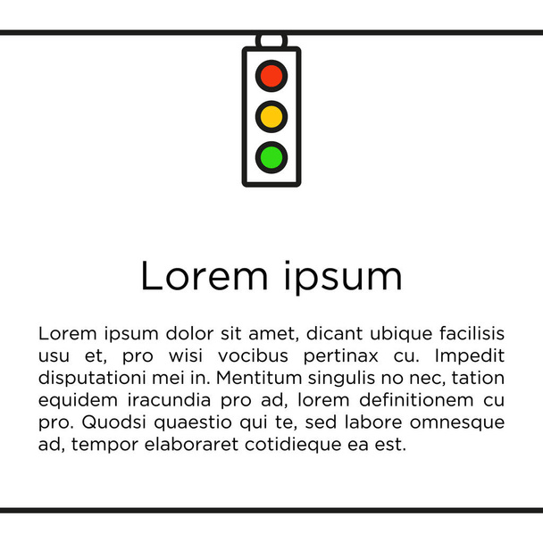 Icone dell'interfaccia semaforo. Rosso, giallo e verde (stop, vai e aspetta). Pulsanti vettoriali linea
. - Vettoriali, immagini