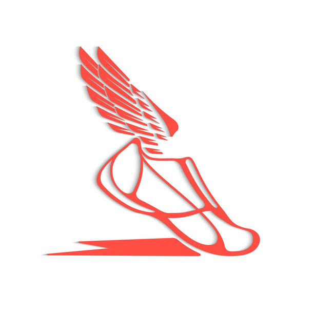 Icons sports shoes with wings. - Vetor, Imagem