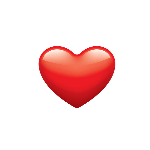 Ikona červeného srdce. Vektorová ilustrace na bílém pozadí - Vektor, obrázek