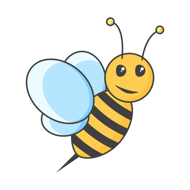 Icono de abeja. Ilustración vectorial sobre fondo blanco
. - Vector, imagen