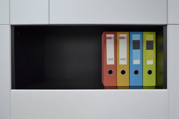 Office folders for documents on the shelf - Photo, Image