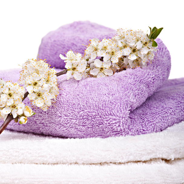 Towels with flowers - Zdjęcie, obraz