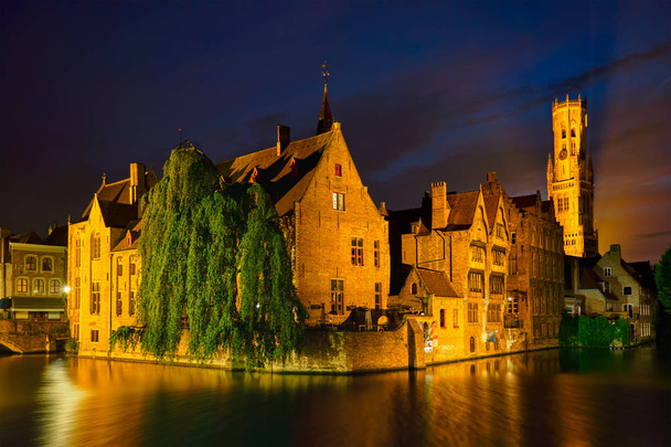 Belçika 'nın ünlü Bruges manzarası - Fotoğraf, Görsel