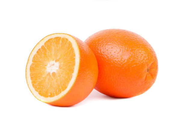 Lédús gyümölcsök narancssárga-fehér alapon - Fotó, kép