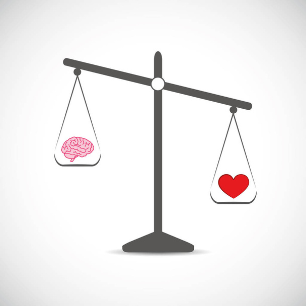 εγκεφάλου και κόκκινο εστία σε ισορροπία - Διάνυσμα, εικόνα