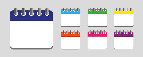 calendar colorful set icon week - Vector, Image