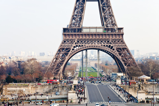 Pont d Iena és a párizsi Eiffel-torony - Fotó, kép