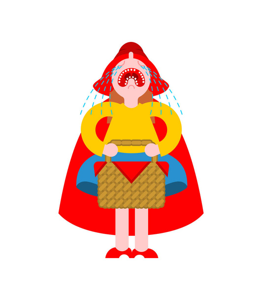 Caperucita Roja y cesta de pastel
 - Vector, Imagen