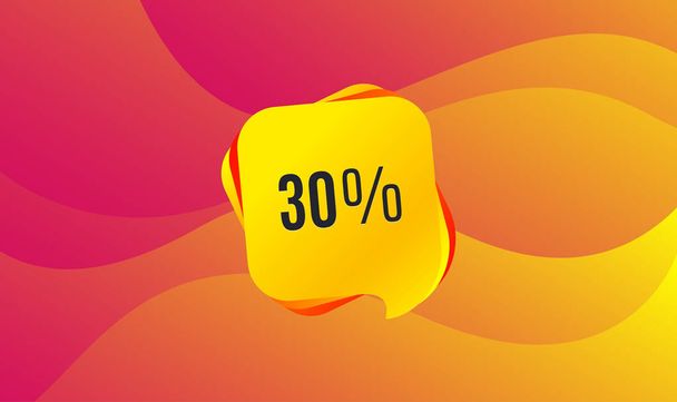 30% off Sale. Discount offer price sign. Special offer symbol. Wave background. Abstract shopping banner. Template for design. Vector - Vector, Image