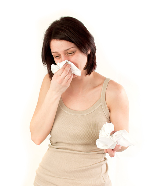 woman sneezing - Photo, Image