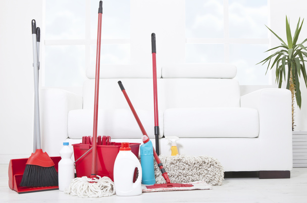 Recogida de productos y herramientas de limpieza
 - Foto, Imagen
