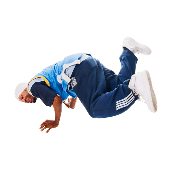Young hiphop dancer on white - Photo, Image