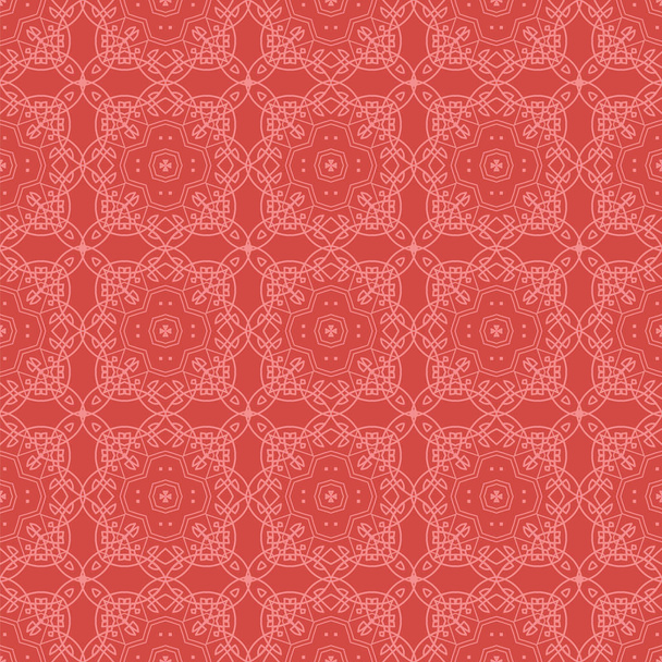 Красный орнаментальный бесшовный рисунок. Бесконечная текстура. Восточный геометрический орнамент
 - Фото, изображение