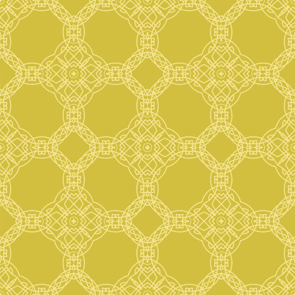 Κίτρινη Διακοσμητική Γραμμή Χωρίς Ραφή. Ατελείωτη Υφή. Ανατολική γεωμετρική διακόσμηση - Φωτογραφία, εικόνα