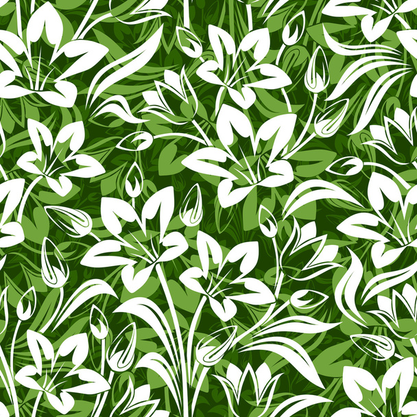 Seamless pattern with flowers. Vector illustration. - Wektor, obraz