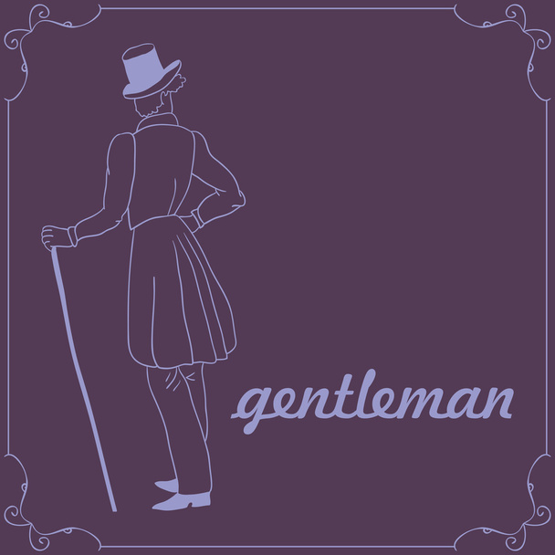 Stylish gentleman - Vector, imagen