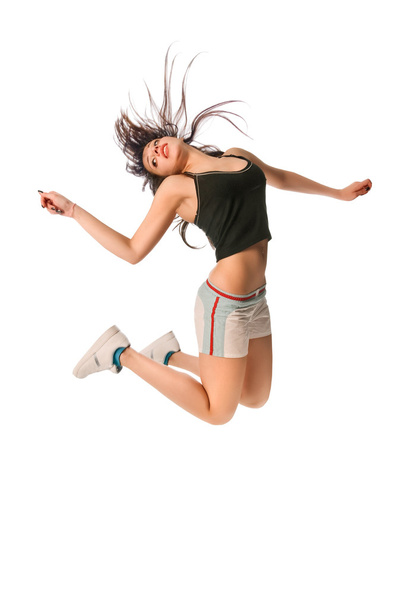 Fit girl with jumping high - Φωτογραφία, εικόνα