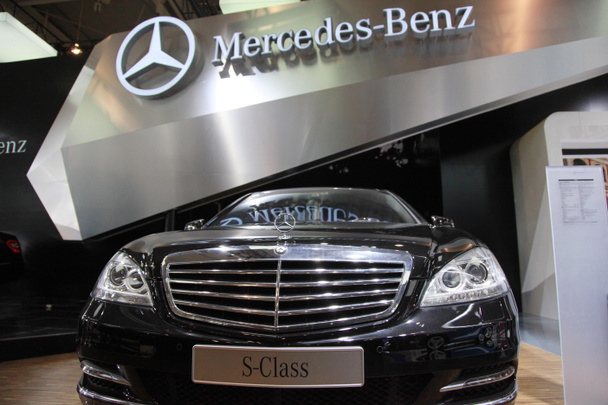 A Mercedes-Benz S-Class of Daimler is on display during a car exhibition in Nanjing city, east China's Jiangsu province, 29 September 2012 - Photo, Image