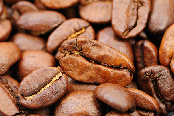 Fragrant fried coffee beans - Foto, Imagen